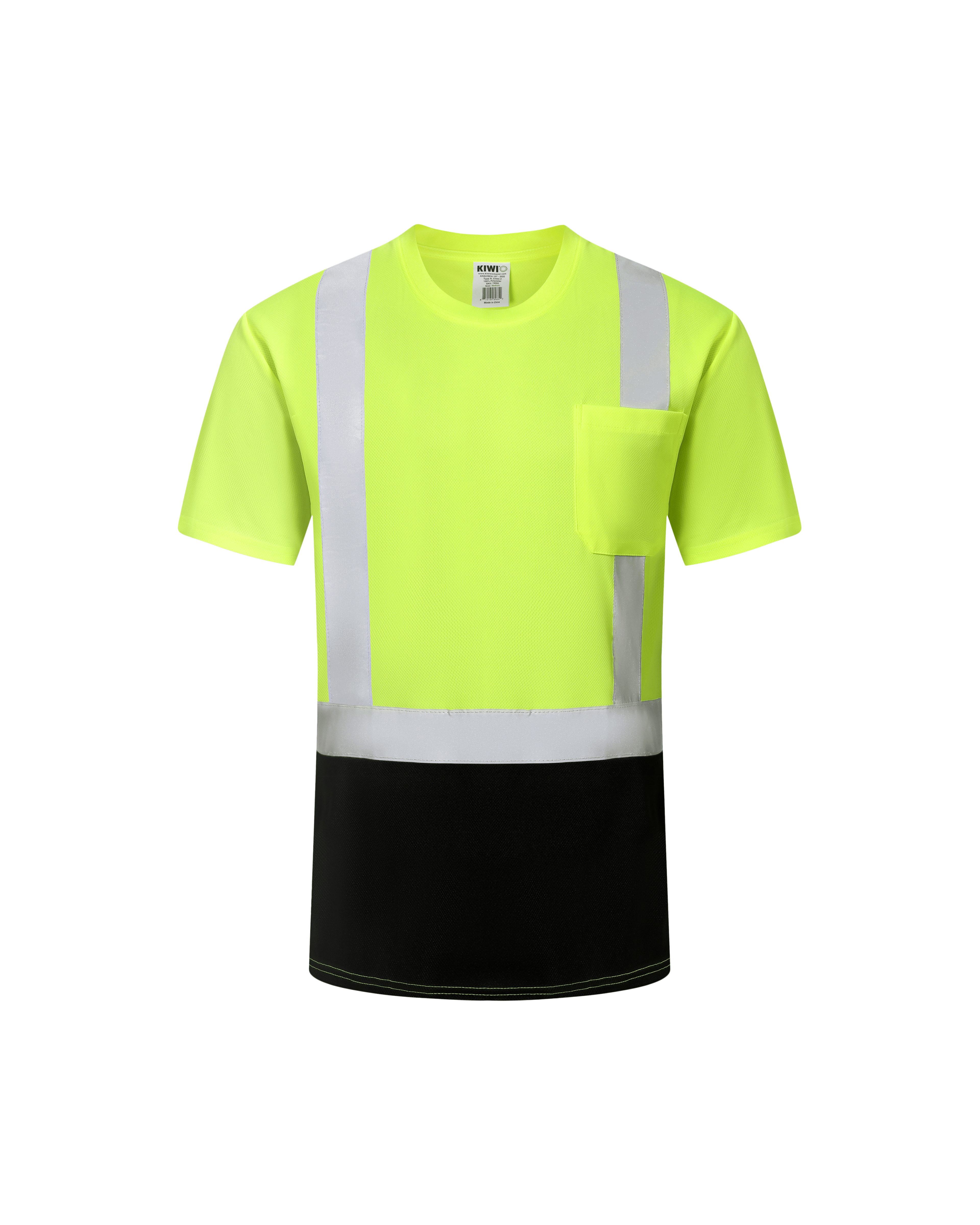 Kiwi Class 2 Two-Tone Short Sleeve Hi-Vis Safety Shirt – Neon - MEM Supply Co.