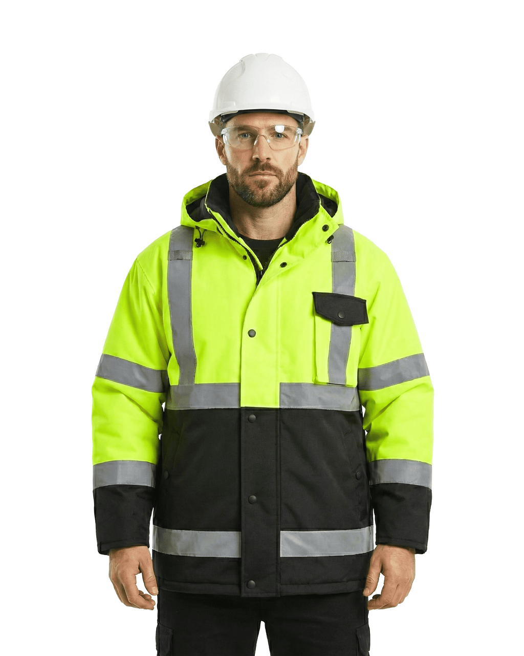 Kiwi Class 3 Quilt-Lined Water-Resistant Hi-Vis Safety Jacket – Neon - MEM Supply Co.