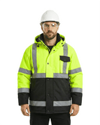Kiwi Class 3 Quilt-Lined Water-Resistant Hi-Vis Safety Jacket – Neon - MEM Supply Co.