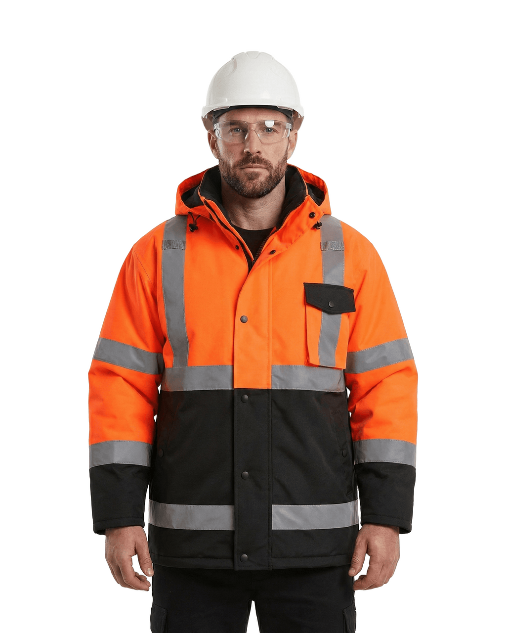 Kiwi Class 3 Quilt-Lined Water-Resistant Hi-Vis Safety Jacket – Orange - MEM Supply Co.