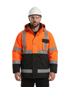 Kiwi Class 3 Quilt-Lined Water-Resistant Hi-Vis Safety Jacket – Orange - MEM Supply Co.
