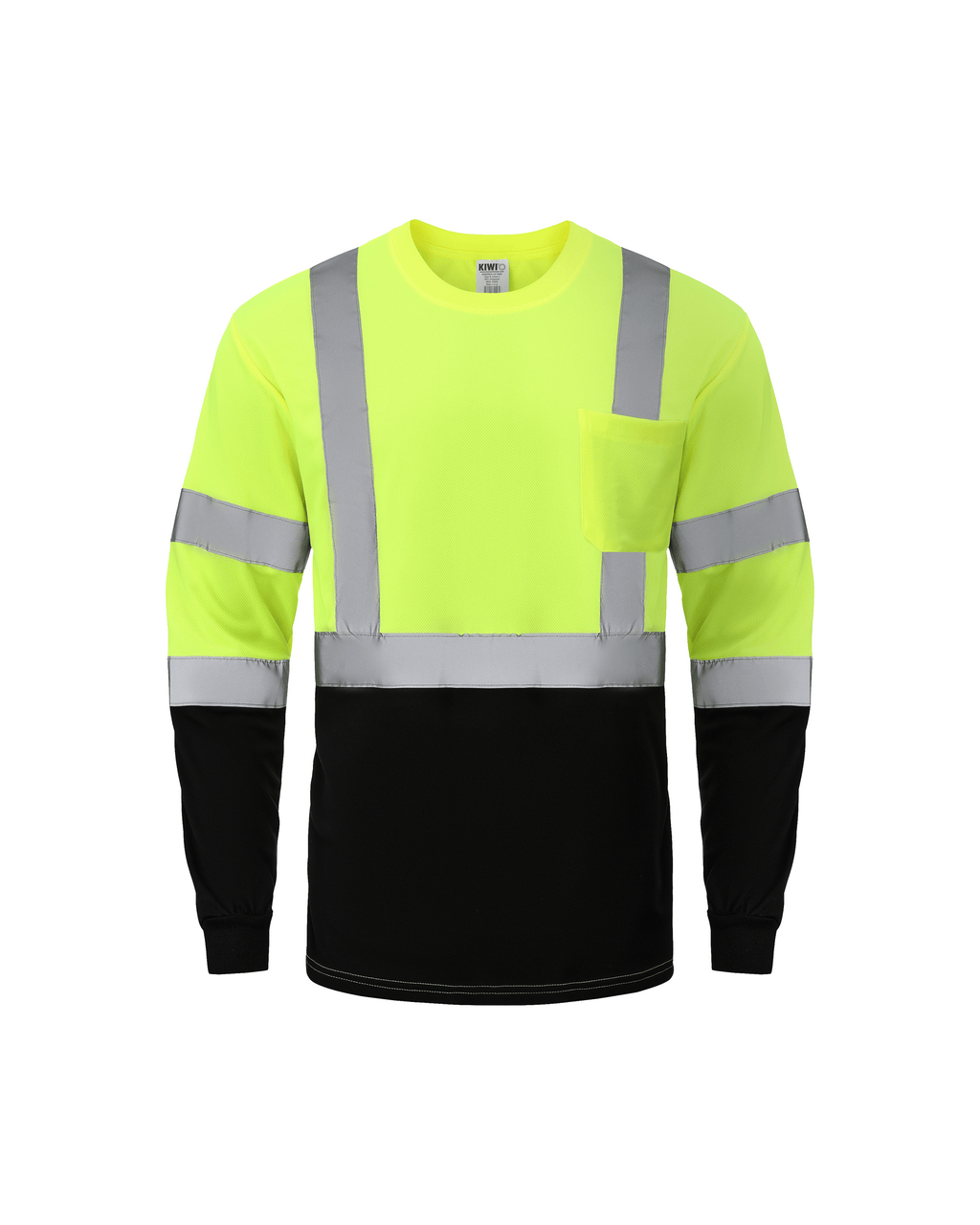 Kiwi Class 3 Two-Tone Long Sleeve Hi-Vis Safety Shirt – Neon - MEM Supply Co.