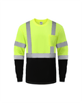 Kiwi Class 3 Two-Tone Long Sleeve Hi-Vis Safety Shirt – Neon - MEM Supply Co.
