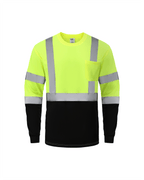 Kiwi Class 3 Two-Tone Long Sleeve Hi-Vis Safety Shirt – Neon - MEM Supply Co.