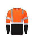 Kiwi Class 3 Two-Tone Long Sleeve Hi-Vis Safety Shirt – Orange - MEM Supply Co.