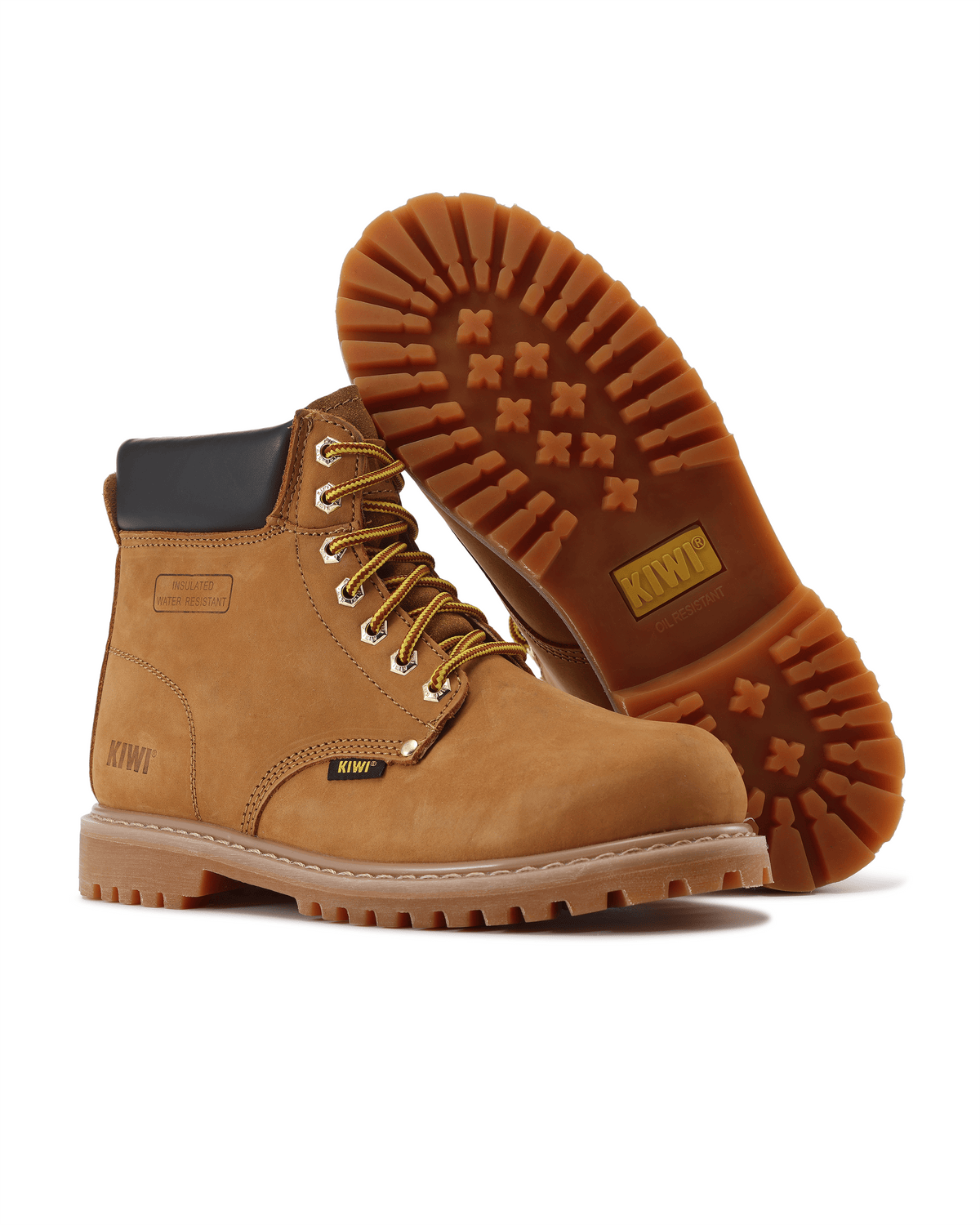 Kiwi Premium 6" Water-Resistant Steel Toe Work Boot – Wheat - MEM Supply Co.