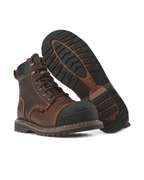 Kiwi Premium 6" Waterproof Composite Toe Cap-Toe Work Boot – Brown - MEM Supply Co.