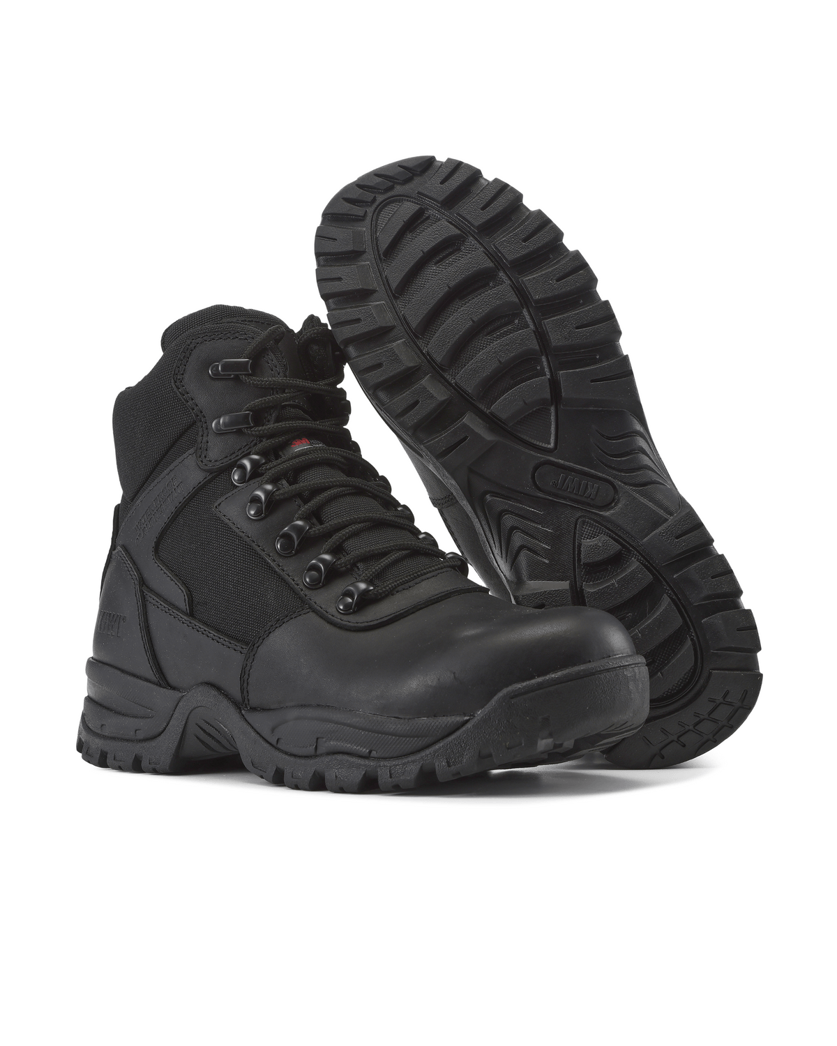 Kiwi Rugged 6" Waterproof Side-Zip Composite Toe Tactical Work Boot – Black - MEM Supply Co.