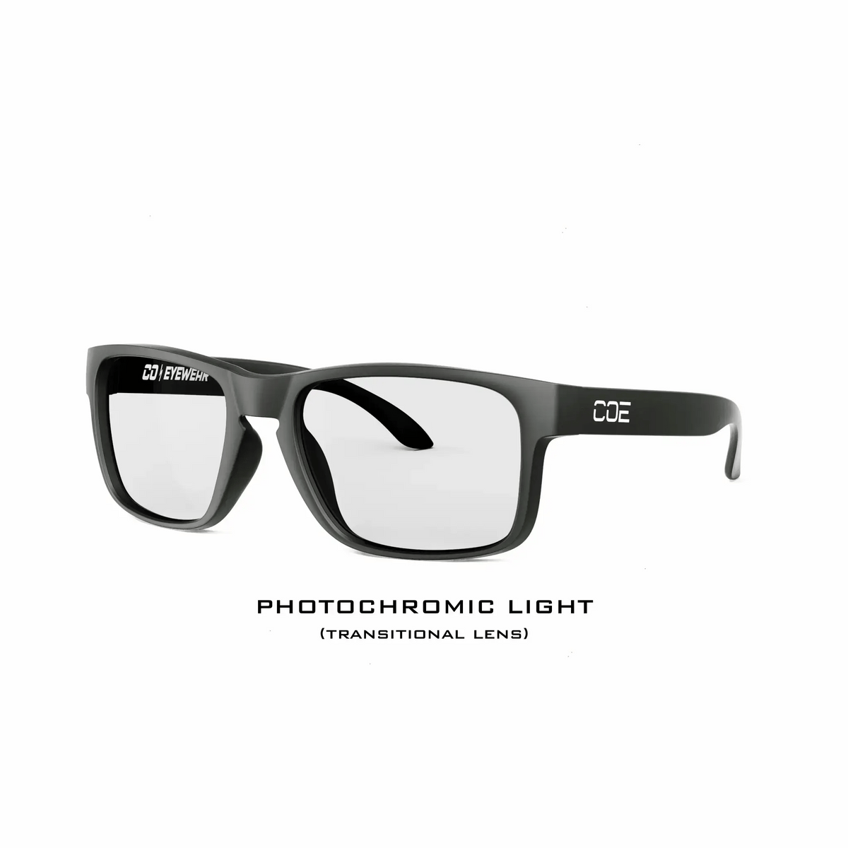 CO Eyewear Loki Z87 Photochromic Safety Glasses - Matte Black