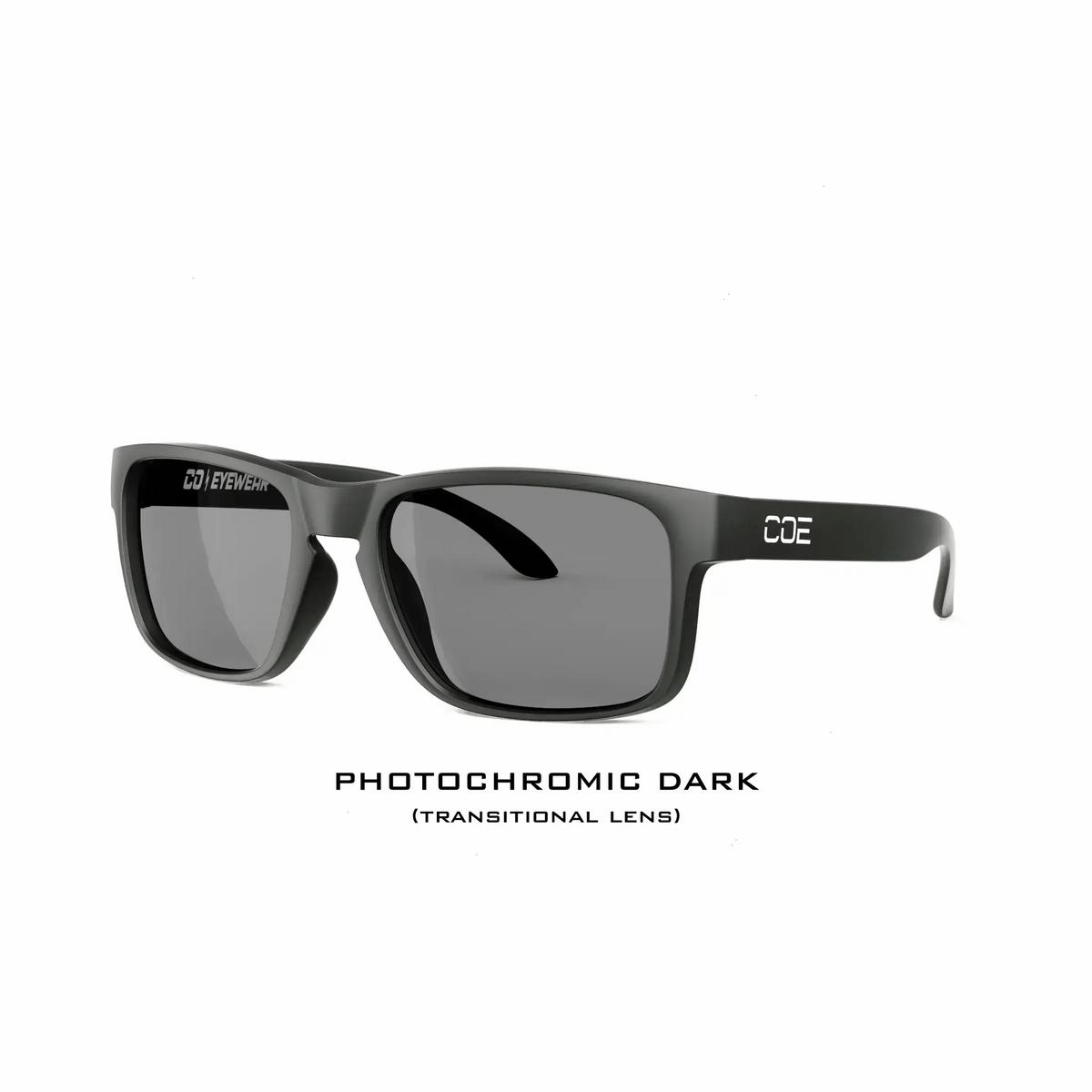 CO Eyewear Loki Z87 Photochromic Safety Glasses - Matte Black