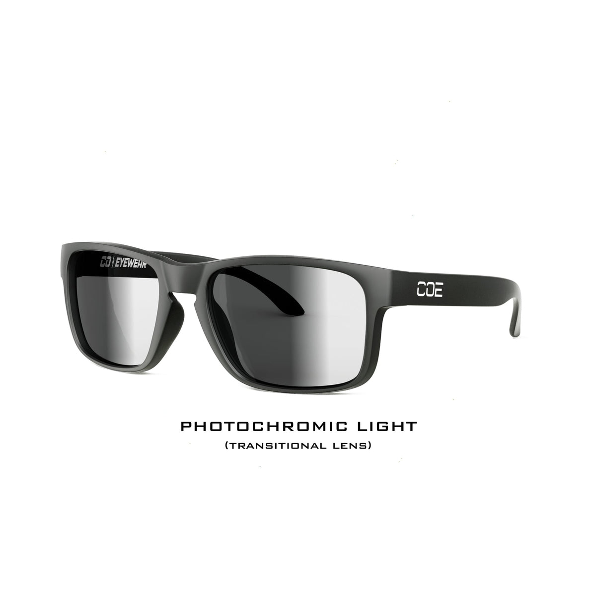 CO Eyewear Loki Z87 Photochromic Safety Glasses - Matte Black