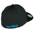 Demons Behind Me Flexfit Never Fade Pink Skull / Blue Ring Fitted Cap