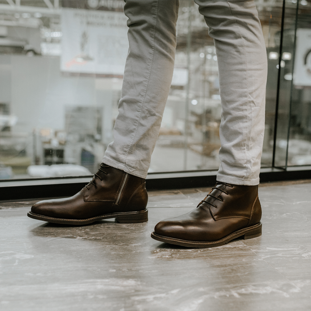 Proxon Mich Steel Toe Lace-Up Work Boot – Brown