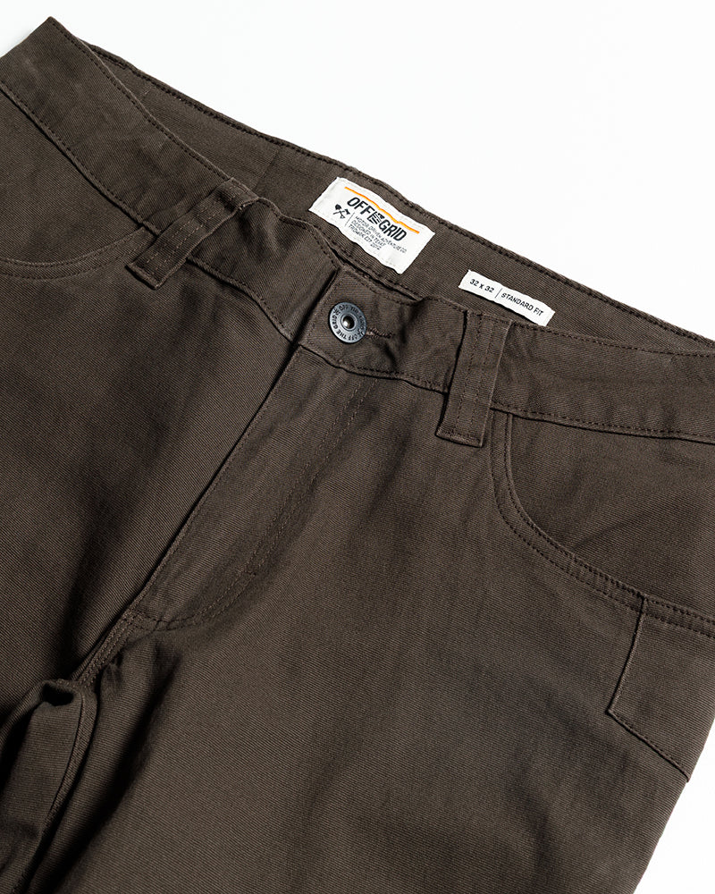 Off The Grid Trailblazer Standard Fit Work Pants – Dark Brown
