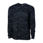 Independent Trading Co. Premium Black Camo Long-Sleeve T-Shirt