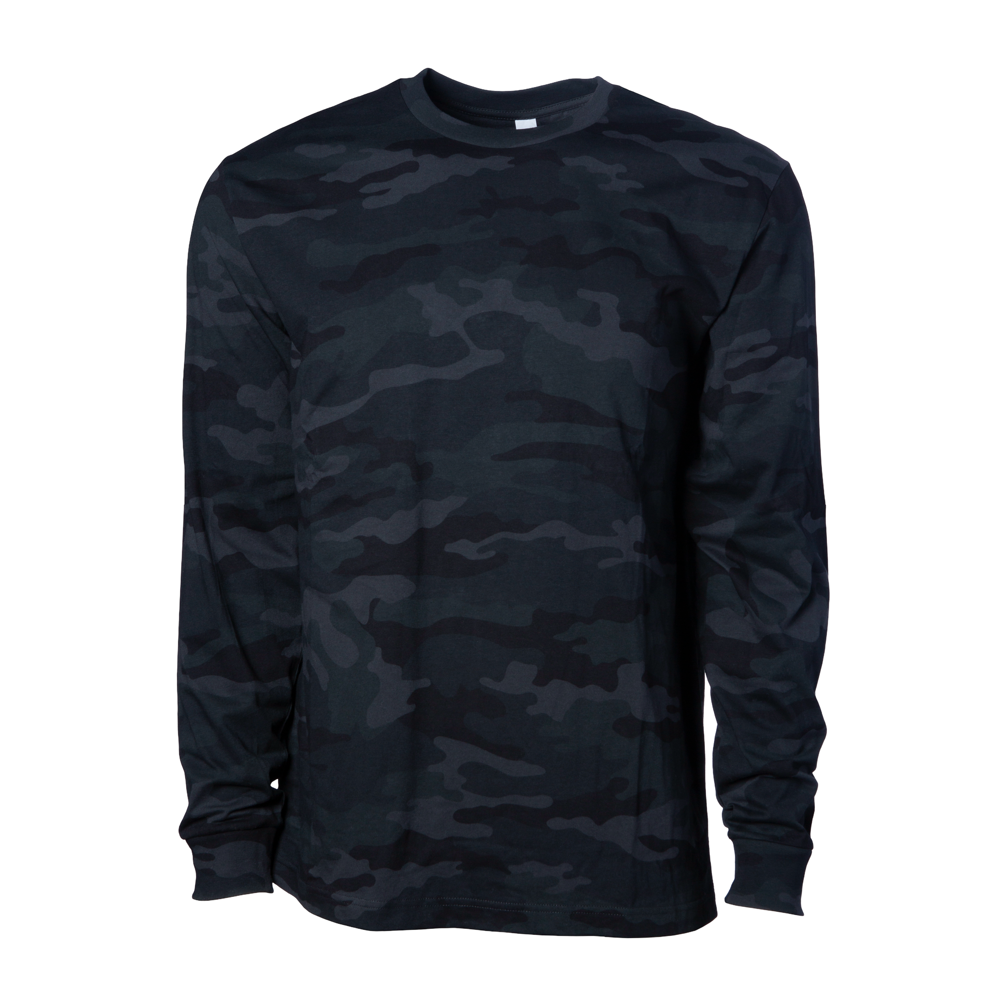 Independent Trading Co. Premium Black Camo Long-Sleeve T-Shirt