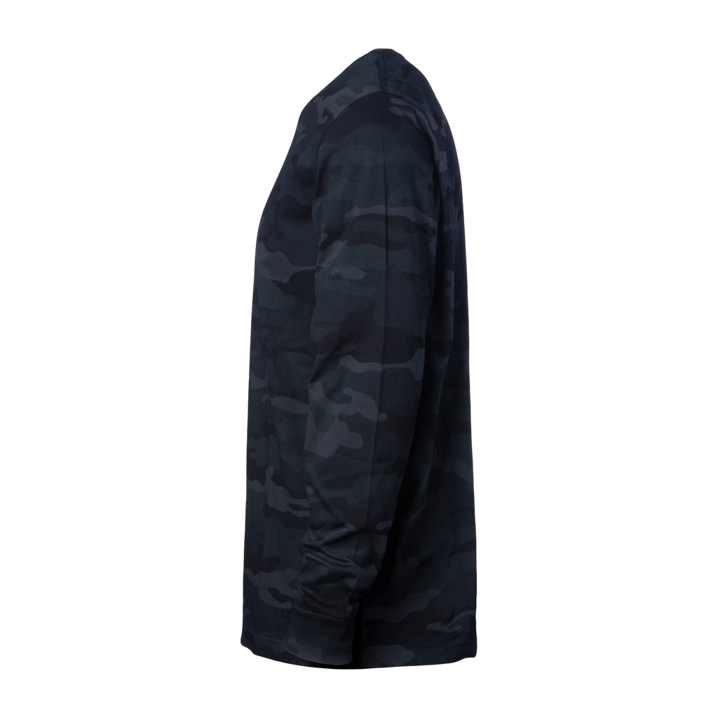 Independent Trading Co. Premium Black Camo Long-Sleeve T-Shirt