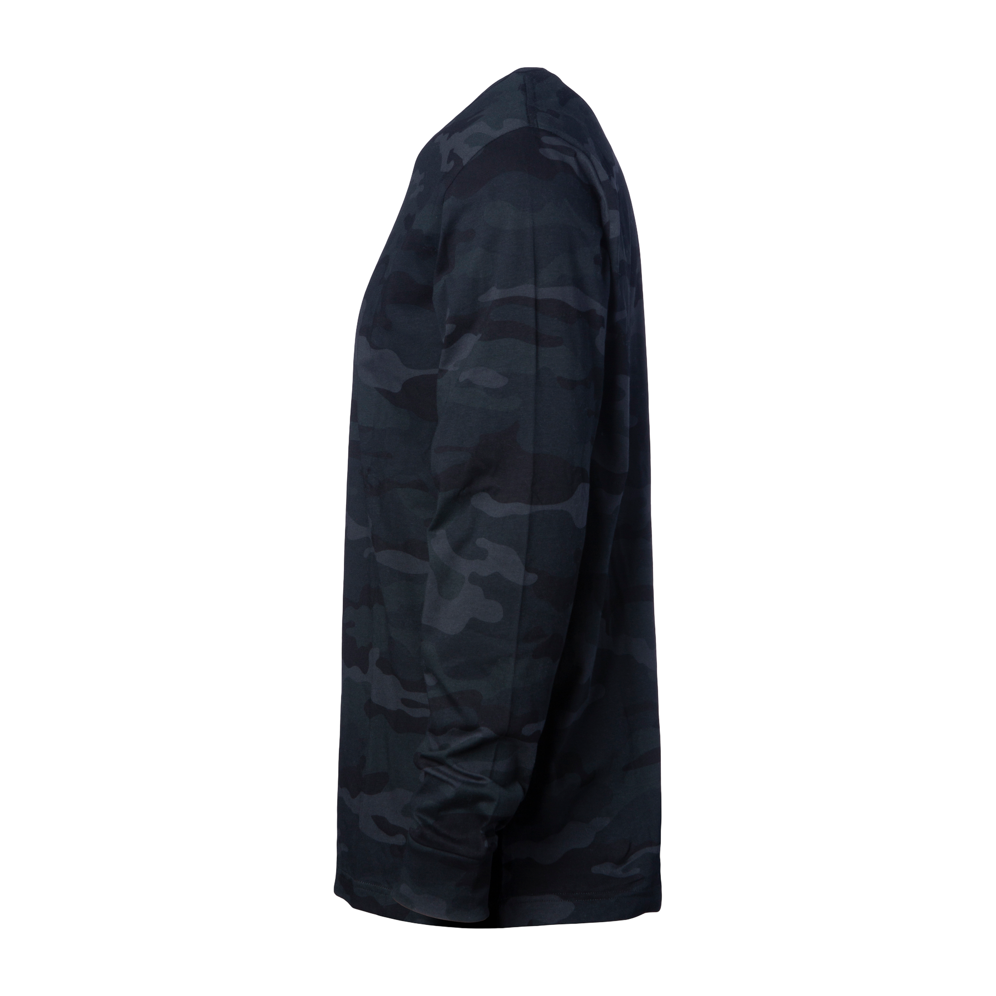 Independent Trading Co. Premium Black Camo Long-Sleeve T-Shirt