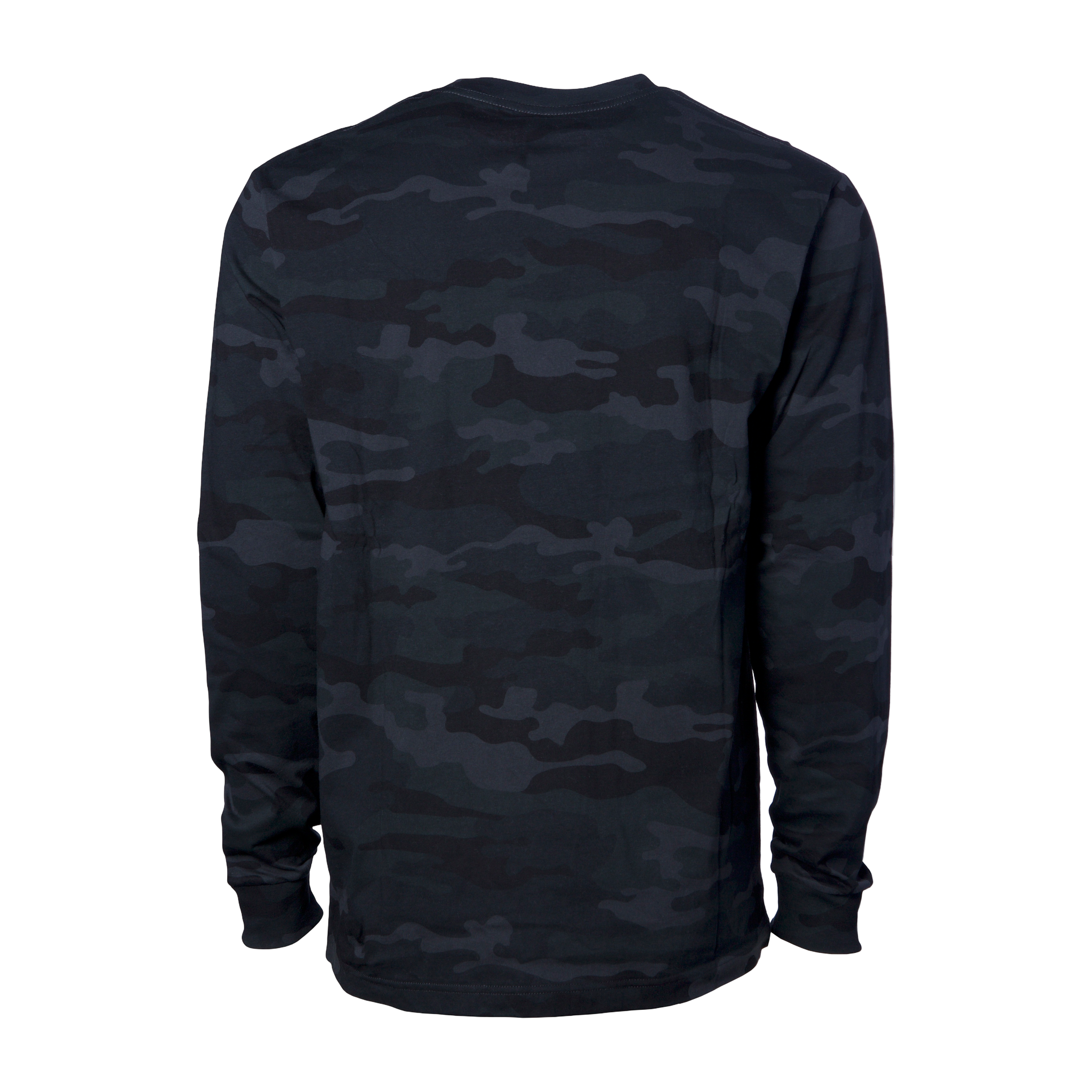 Independent Trading Co. Premium Black Camo Long-Sleeve T-Shirt