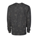 Independent Trading Co. Premium Darkwood Tree Camo Long-Sleeve T-Shirt