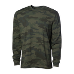 Independent Trading Co. Premium Forest Camo Long-Sleeve T-Shirt