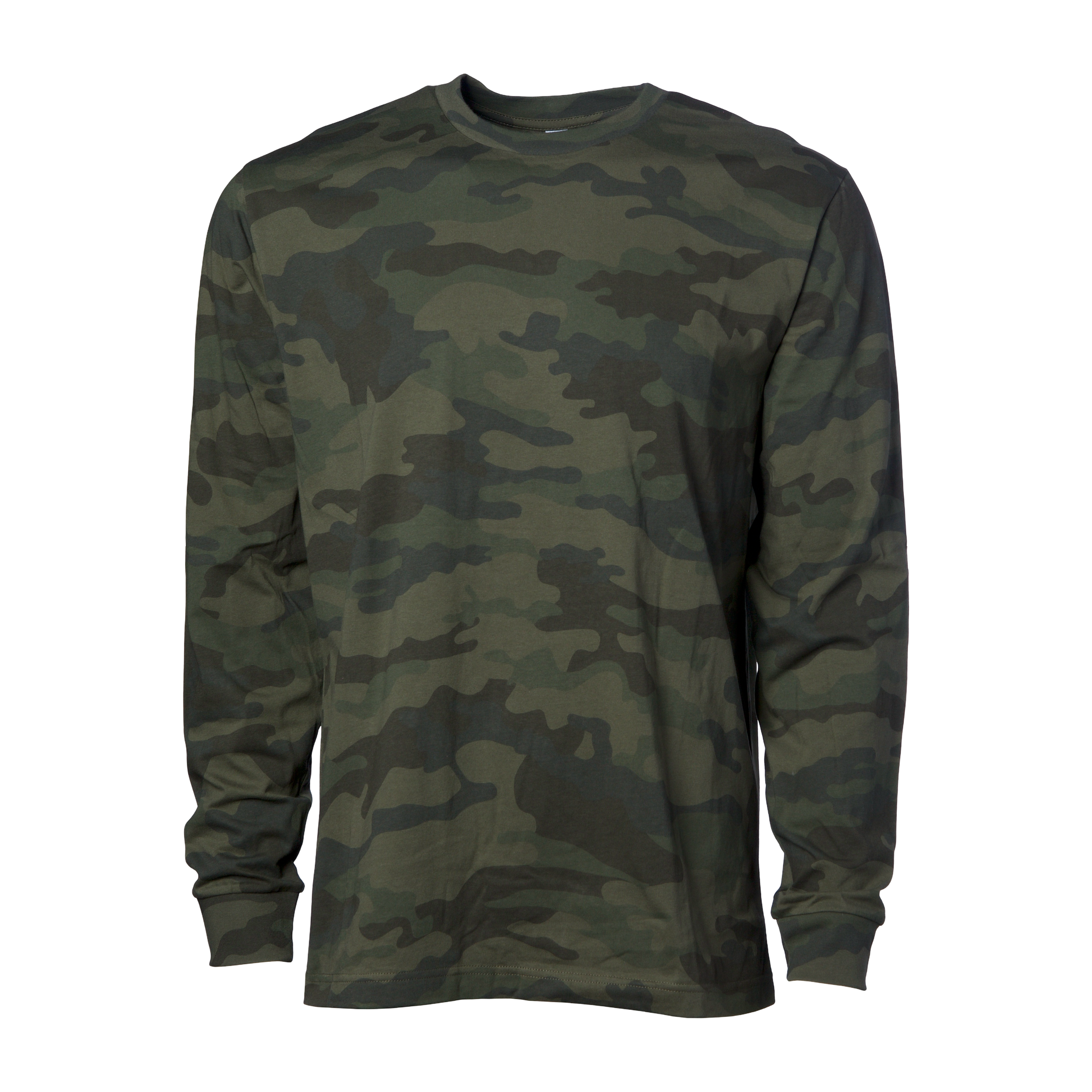 Independent Trading Co. Premium Forest Camo Long-Sleeve T-Shirt