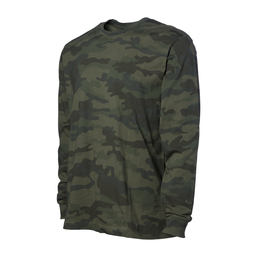 Independent Trading Co. Premium Forest Camo Long-Sleeve T-Shirt