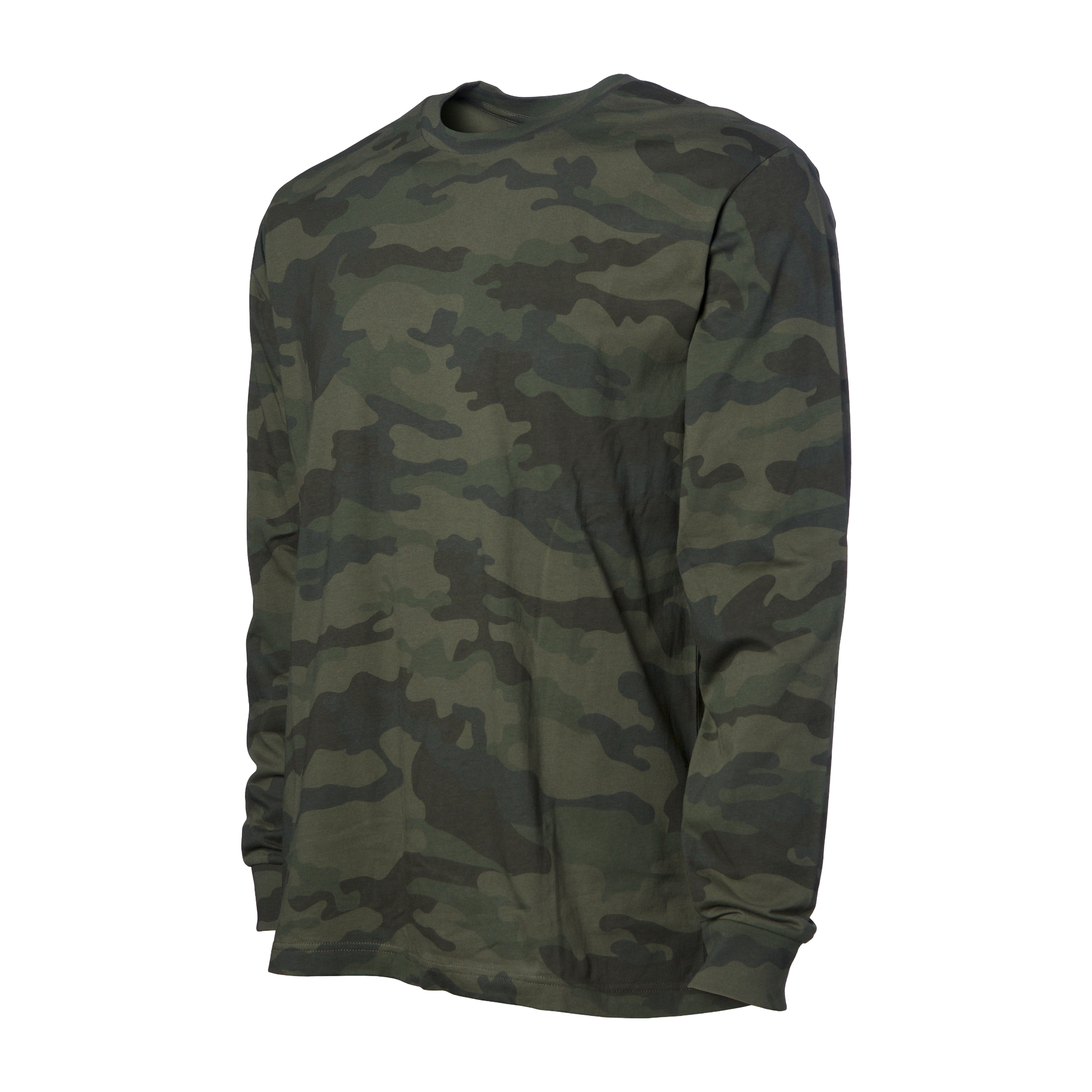 Independent Trading Co. Premium Forest Camo Long-Sleeve T-Shirt