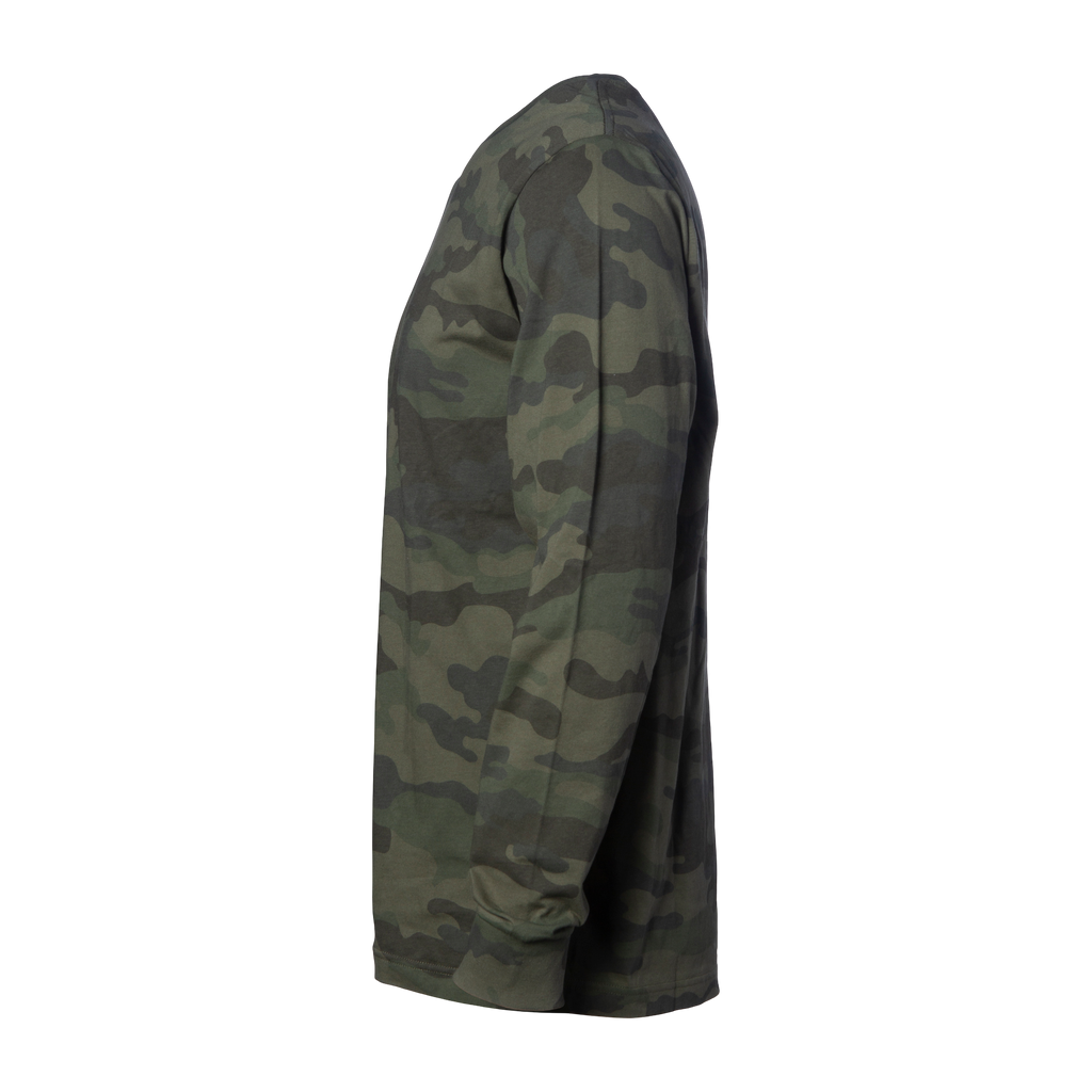 Independent Trading Co. Premium Forest Camo Long-Sleeve T-Shirt