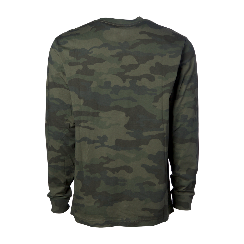 Independent Trading Co. Premium Forest Camo Long-Sleeve T-Shirt
