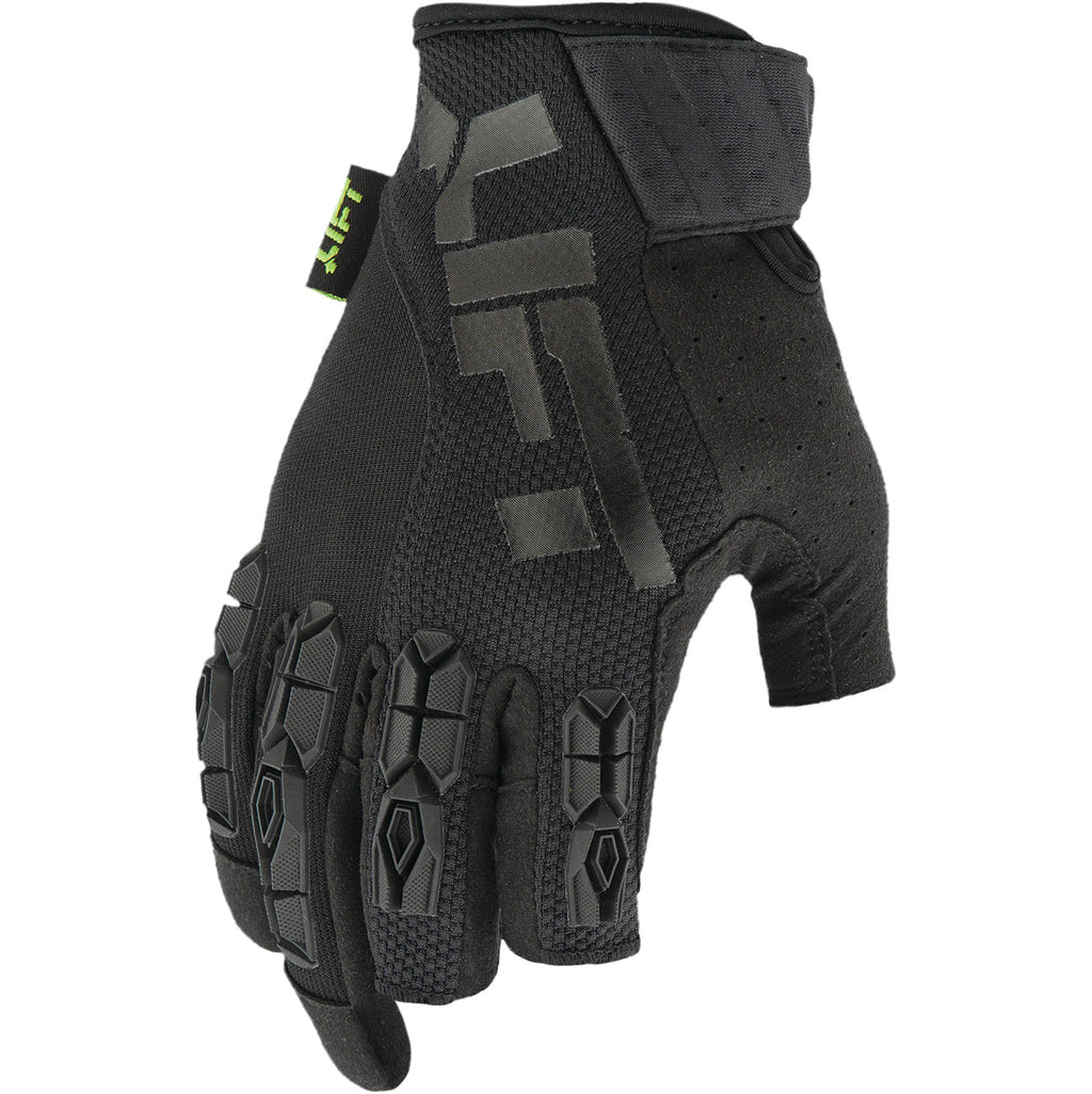 LIFT Safety FRAMED Semi-Fingerless Work Gloves – Black/Black
