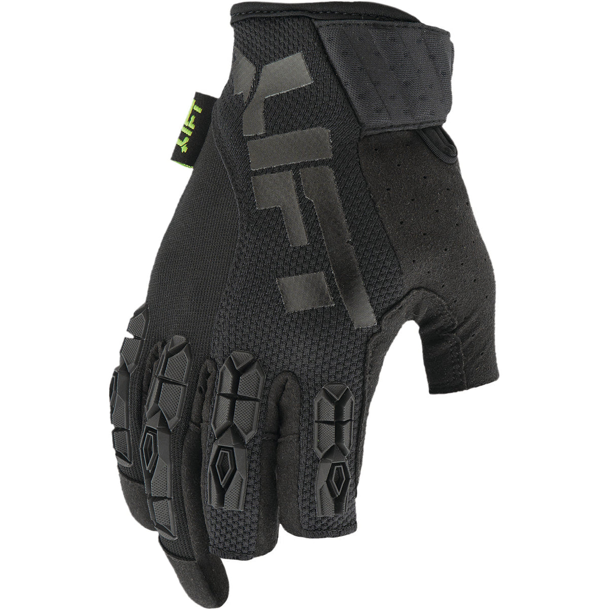 LIFT Safety FRAMED Semi-Fingerless Work Gloves – Black/Black