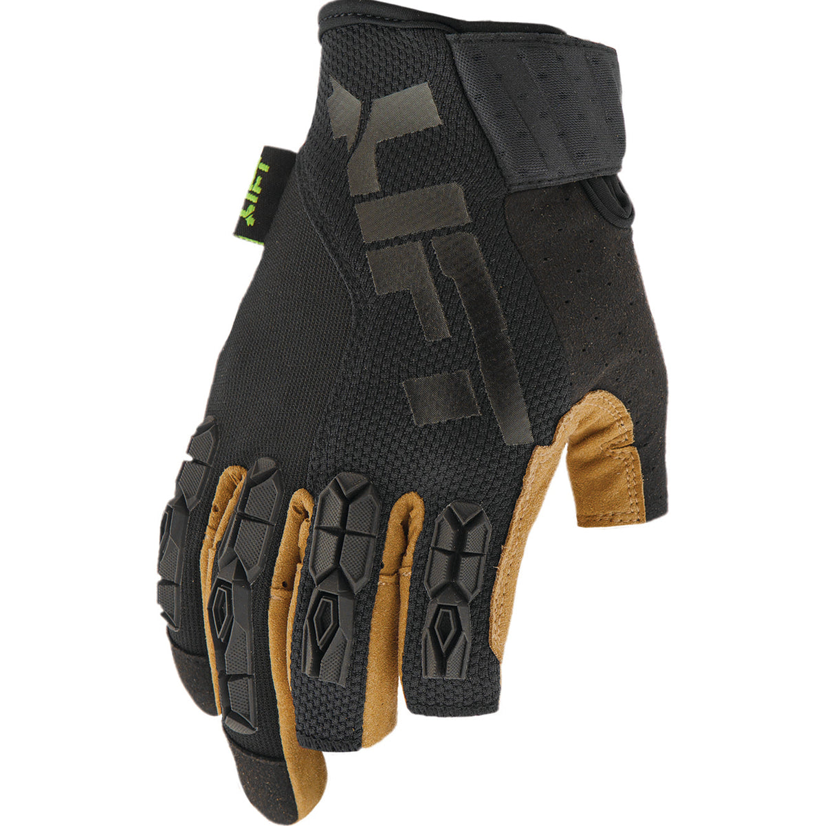 LIFT Safety FRAMED Semi-Fingerless Work Gloves – Brown/Black