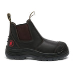 RockRooster Bakken 6" Pull-On Steel Toe Work Boot – Dark Brown – Wide Fit