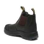 RockRooster Bakken 6" Pull-On Steel Toe Work Boot – Dark Brown – Wide Fit