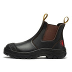 RockRooster Bakken 6" Pull-On Steel Toe Work Boot – Dark Brown – Wide Fit