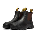 RockRooster Bakken 6" Pull-On Steel Toe Work Boot – Dark Brown – Wide Fit