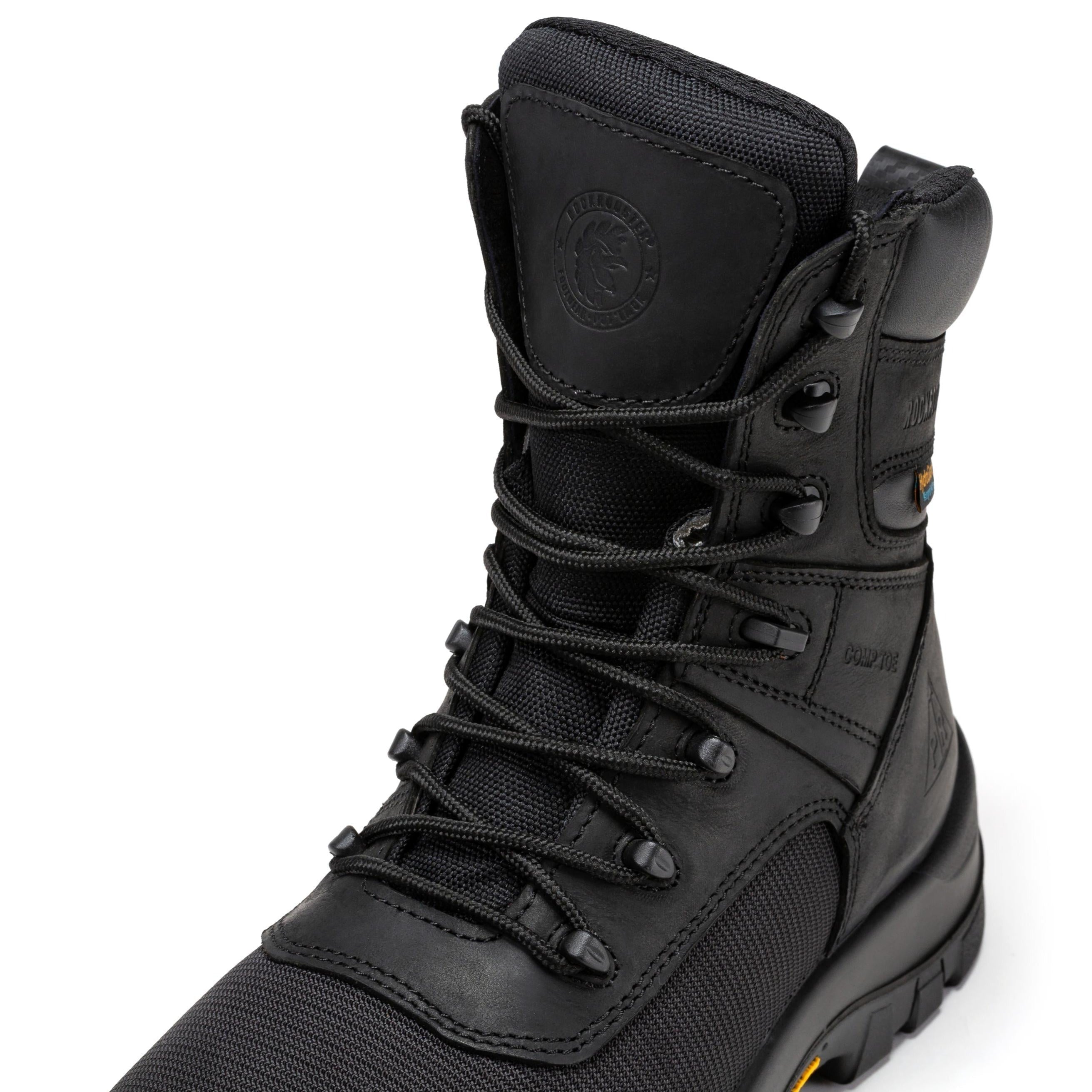RockRooster Beaufort 8" Waterproof Composite Toe Work Boot – Black - MEM Supply Co.