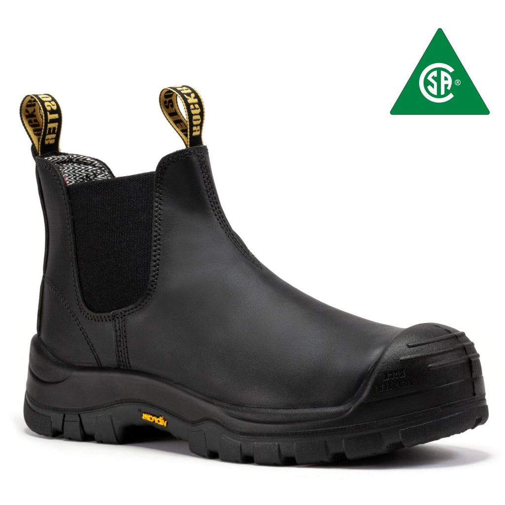RockRooster Beaufort 6" Pull-On Composite Toe Work Boot – Black