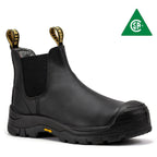 RockRooster Beaufort 6" Pull-On Composite Toe Work Boot – Black – Wide Fit