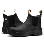 RockRooster Beaufort 6" Pull-On Composite Toe Work Boot – Black – Wide Fit