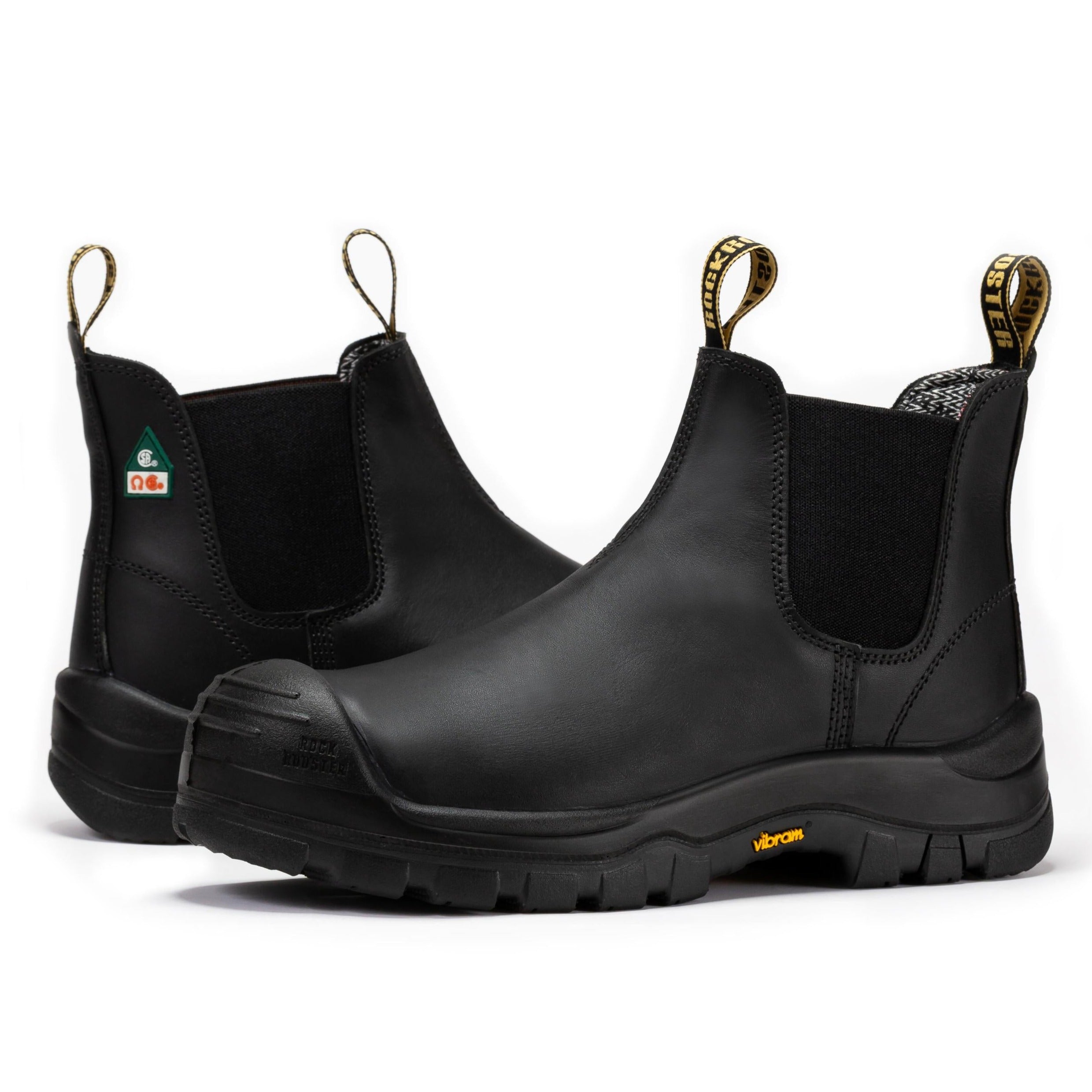 RockRooster Beaufort 6" Pull-On Composite Toe Work Boot – Black
