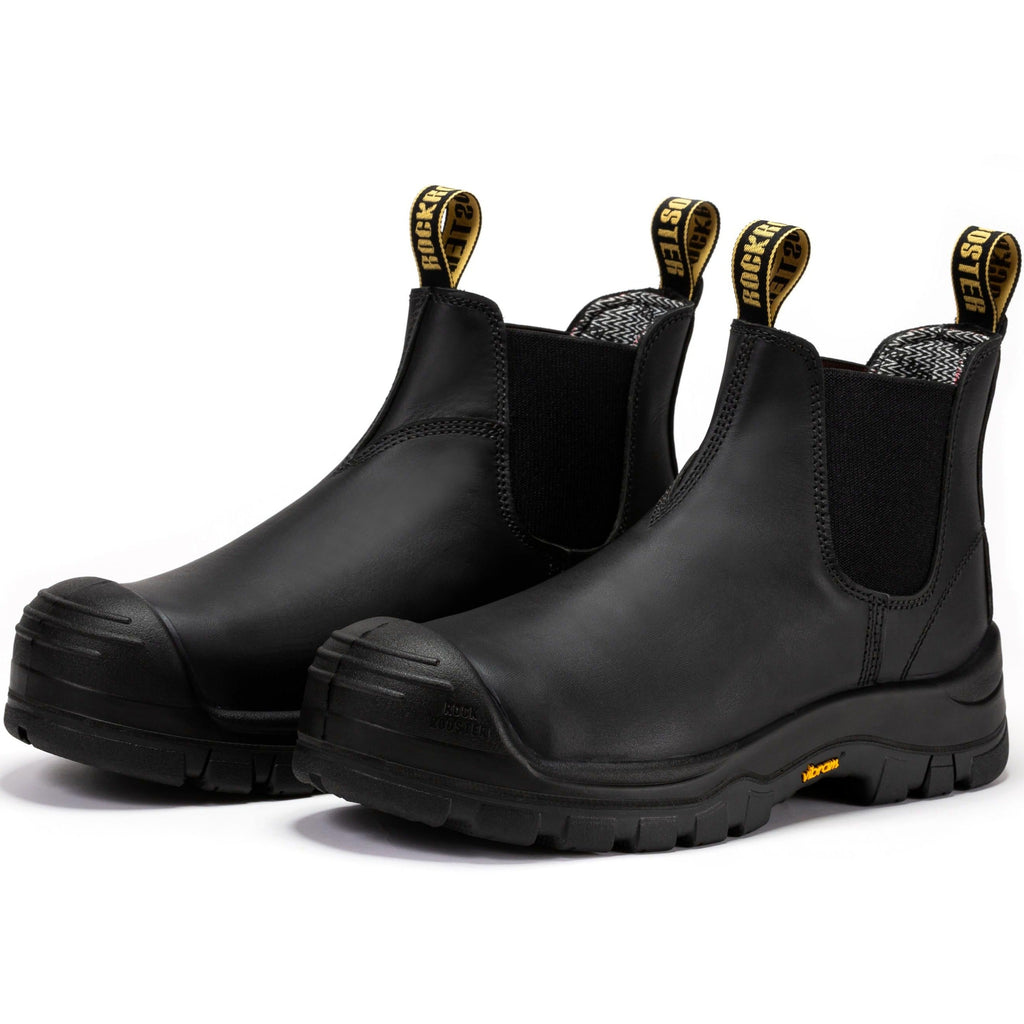 RockRooster Beaufort 6" Pull-On Composite Toe Work Boot – Black