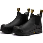 RockRooster Beaufort 6" Pull-On Composite Toe Work Boot – Black – Wide Fit