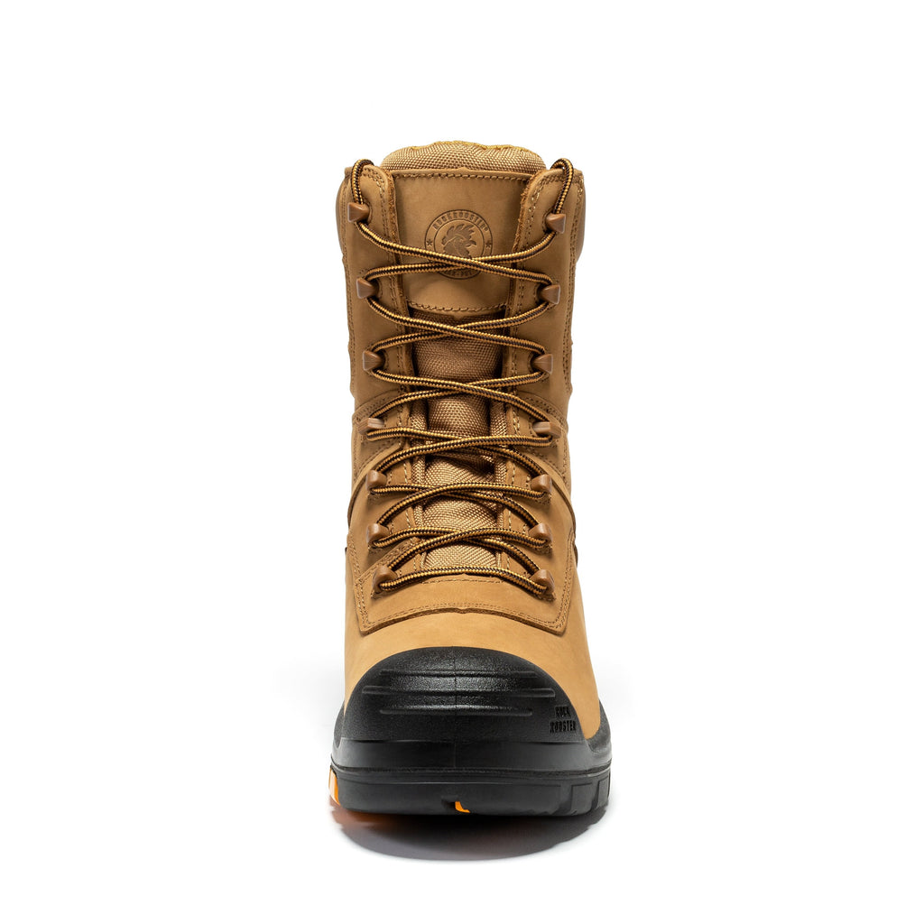RockRooster Beaufort 8" Waterproof Composite Toe Work Boot – Brown – Wide Fit