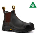 RockRooster Beaufort 6" Composite Toe Pull-On Work Boot – Dark Brown – Wide Fit