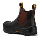 RockRooster Beaufort 6" Composite Toe Pull-On Work Boot – Dark Brown – Wide Fit