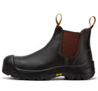 RockRooster Beaufort 6" Composite Toe Pull-On Work Boot – Dark Brown – Wide Fit