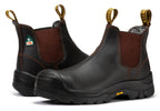 RockRooster Beaufort 6" Composite Toe Pull-On Work Boot – Dark Brown – Wide Fit