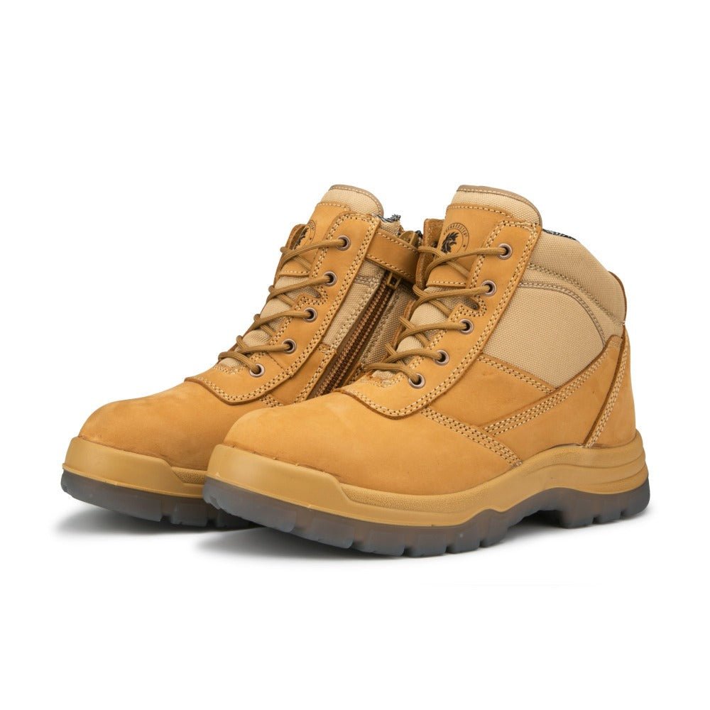 RockRooster Cortez 6" Side-Zip Steel Toe Work Boot – Tan - MEM Supply Co.